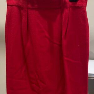 Jones NY Classic Pencil Straight Red Wool skirt Size 12